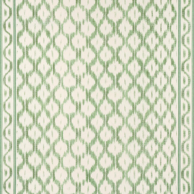 Santa Monica Ikat Leaf Green 176504 by Schumacher Designer Fabric Mark D. Sikes 52.75" - Swanky Fabrics - Santa Monica Ikat Leaf Green 176504 by Schumacher Designer Fabric Mark D. Sikes 52.75" - Swanky Fabrics -