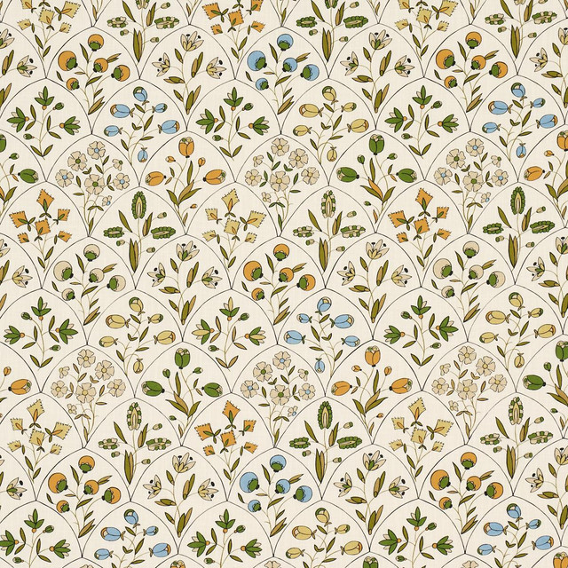 Frances Floral Indoor/Outdoor Document 182161 by Schumacher Designer Fabric Craft Revival 27.0" - Swanky Fabrics -