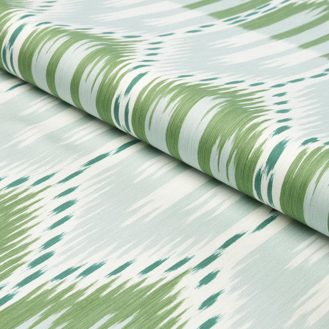 Bukhara Ikat Mineral And Leaf 176086 by Schumacher Designer Fabric Ikats 13.12" - Swanky Fabrics - Bukhara Ikat Mineral And Leaf 176086 by Schumacher Designer Fabric Ikats 13.12" - Swanky Fabrics -