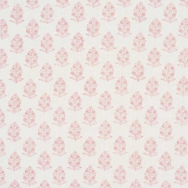 Aditi Hand Blocked Print Blush 179365 by Schumacher Designer Fabric A Love Affair 3.0" - Swanky Fabrics - Aditi Hand Blocked Print Blush 179365 by Schumacher Designer Fabric A Love Affair 3.0" - Swanky Fabrics -