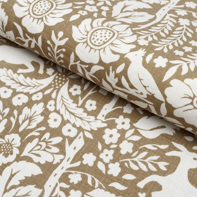 Deerfield Mocha 182172 by Schumacher Designer Fabric Craft Revival 12.75" - Swanky Fabrics - Deerfield Mocha 182172 by Schumacher Designer Fabric Craft Revival 12.75" - Swanky Fabrics -