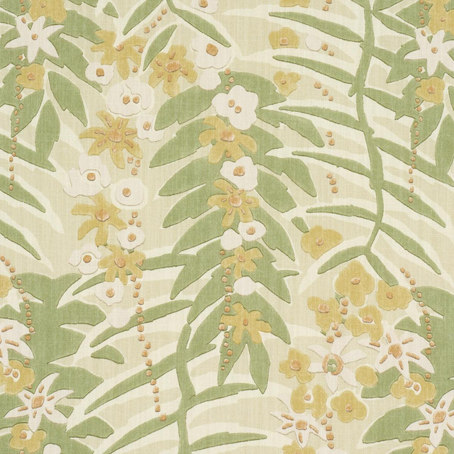 Ashbee Botanical Citron 182151 by Schumacher Designer Fabric Craft Revival 13.5" - Swanky Fabrics - Ashbee Botanical Citron 182151 by Schumacher Designer Fabric Craft Revival 13.5" - Swanky Fabrics -