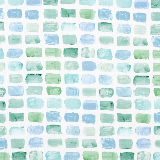 Palette Indoor/Outdoor Seaglass 180781 by Schumacher Designer Fabric Mary Mcdonald 6.5" - Swanky Fabrics -