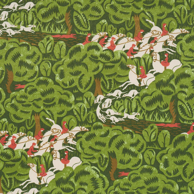 Margaret Schloeman'S Fox Chase Forest 182340 by Schumacher Designer Fabric The New Yorker 13.5" - Swanky Fabrics -