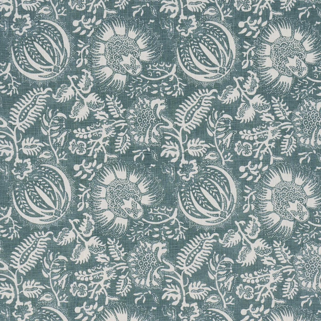 Pomegranate Print Peacock 177696 by Schumacher Designer Fabric A Love Affair 11.0" - Swanky Fabrics - Pomegranate Print Peacock 177696 by Schumacher Designer Fabric A Love Affair 11.0" - Swanky Fabrics -