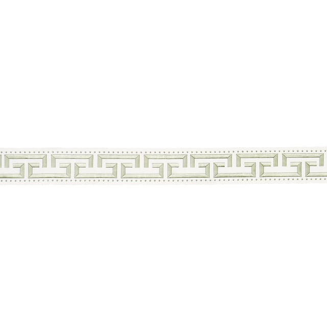 Margo Fret Celadon 84583 by Schumacher Designer Trim Paloma Contreras Trims 3.0" - Swanky Fabrics - Margo Fret Celadon 84583 by Schumacher Designer Trim Paloma Contreras Trims 3.0" - Swanky Fabrics -