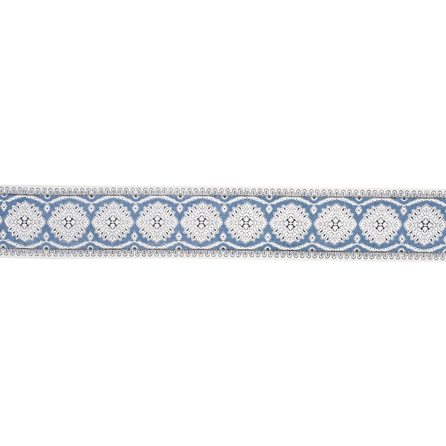 Maximilian Tape Blue 84330 by Schumacher Designer Trim Rita Konig - Swanky Fabrics - Maximilian Tape Blue 84330 by Schumacher Designer Trim Rita Konig - Swanky Fabrics -