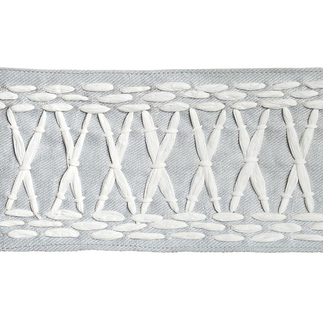 Tikki Tape Sky 69304 by Schumacher Designer Trim Mary Mcdonald 1.0" - Swanky Fabrics - Tikki Tape Sky 69304 by Schumacher Designer Trim Mary Mcdonald 1.0" - Swanky Fabrics -