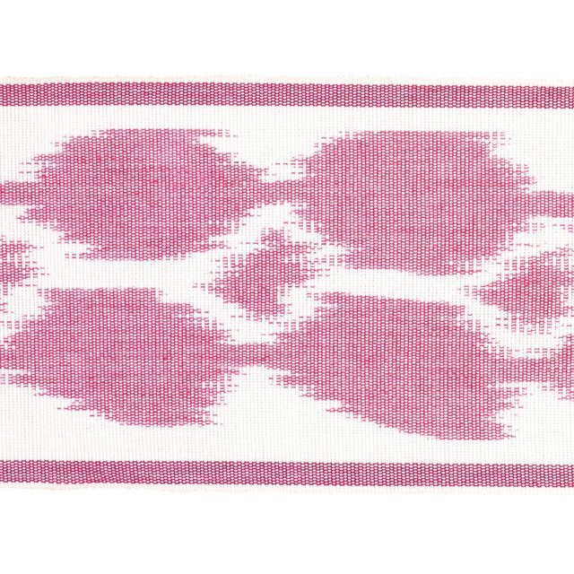 Telia Tape Pink 73695 by Schumacher Designer Trim Ikats 3.5" - Swanky Fabrics -