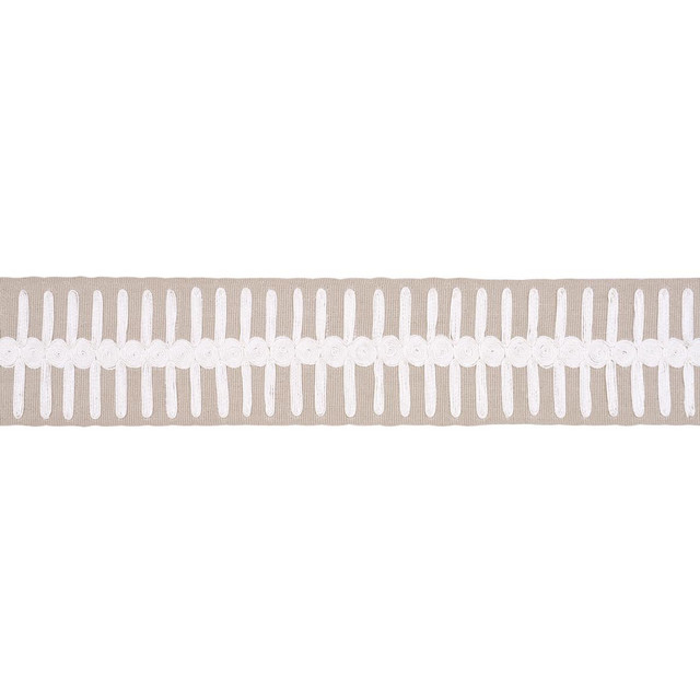 Castille Tape Natural 70747 by Schumacher Designer Trim Perennial Favorite Trims - Swanky Fabrics -