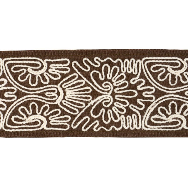 Nico Tape Mocha 84761 by Schumacher Designer Trim Ashbury - Swanky Fabrics -