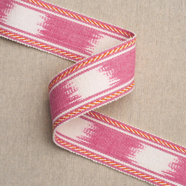 Banyan Tape Narrow Pink 83245 by Schumacher Designer Trim Perennial Favorite Trims 2.0" - Swanky Fabrics - Banyan Tape Narrow Pink 83245 by Schumacher Designer Trim Perennial Favorite Trims 2.0" - Swanky Fabrics -