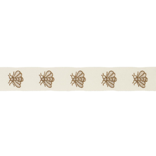 Hubert'S Bees Tape Ivory & Gold 83532 by Schumacher Designer Trim Le Max - Swanky Fabrics - Hubert'S Bees Tape Ivory & Gold 83532 by Schumacher Designer Trim Le Max - Swanky Fabrics -