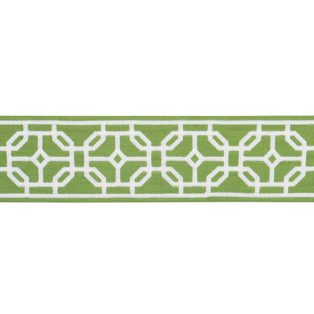 Gazebo Trellis Tape Green 83652 by Schumacher Designer Trim Statement Trims - Swanky Fabrics - Gazebo Trellis Tape Green 83652 by Schumacher Designer Trim Statement Trims - Swanky Fabrics -