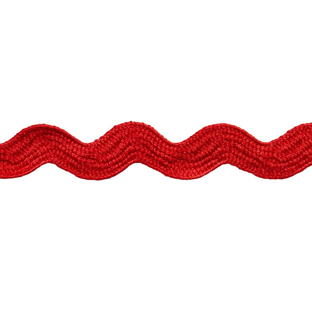 Ric Rac Tape Medium Rosso 82713 by Schumacher Designer Trim New Old-Fashioned - Swanky Fabrics - Ric Rac Tape Medium Rosso 82713 by Schumacher Designer Trim New Old-Fashioned - Swanky Fabrics -