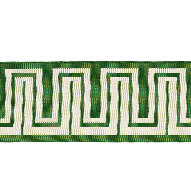 Zeus Indoor/Outdoor Tape Green 82441 by Schumacher Designer Trim Mary Mcdonald 1.75" - Swanky Fabrics - Zeus Indoor/Outdoor Tape Green 82441 by Schumacher Designer Trim Mary Mcdonald 1.75" - Swanky Fabrics -