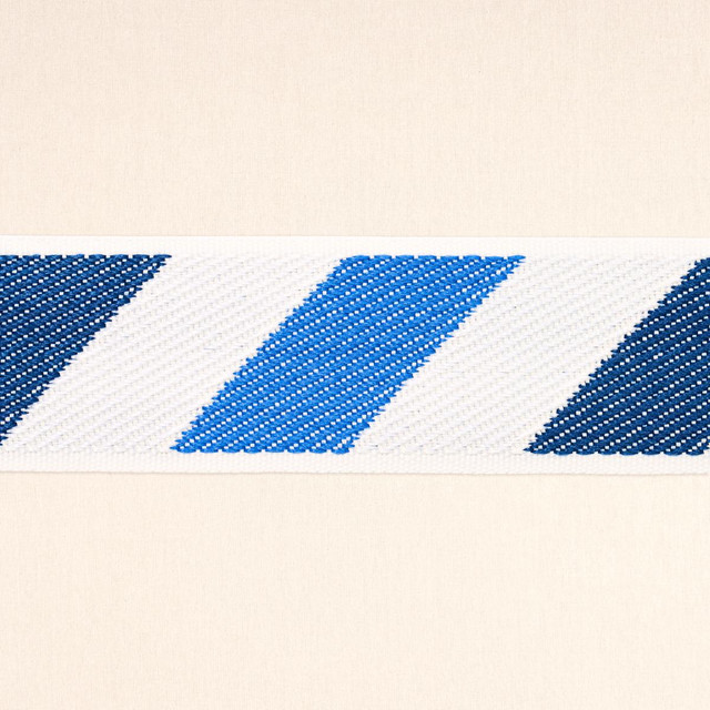 Airmail I Indoor/Outdoor Tape Blue And Blue 82421 by Schumacher Designer Trim Mary Mcdonald - Swanky Fabrics - Airmail I Indoor/Outdoor Tape Blue And Blue 82421 by Schumacher Designer Trim Mary Mcdonald - Swanky Fabrics -