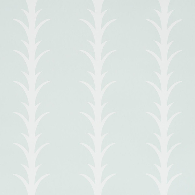Acanthus Stripe Ivory On Mineral 5014770 by Schumacher Designer Wallpaper Moon River 10.75" - Swanky Fabrics - Acanthus Stripe Ivory On Mineral 5014770 by Schumacher Designer Wallpaper Moon River 10.75" - Swanky Fabrics -