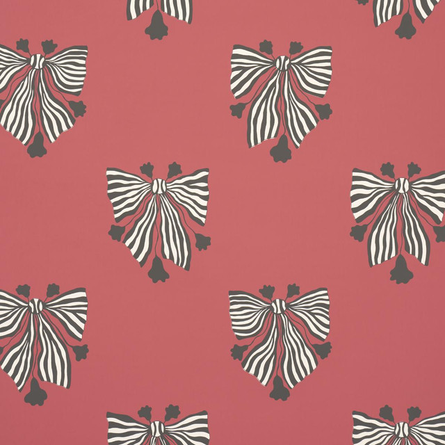 Bow-Wow-Wow Red 5015471 by Schumacher Designer Wallpaper Marian Mcevoy 27.0" - Swanky Fabrics - Bow-Wow-Wow Red 5015471 by Schumacher Designer Wallpaper Marian Mcevoy 27.0" - Swanky Fabrics -