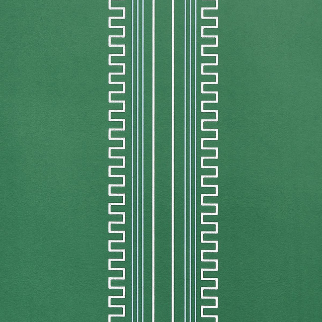 Greco Stripe Green 5015142 by Schumacher Designer Wallpaper Mary Mcdonald 27.0" - Swanky Fabrics -