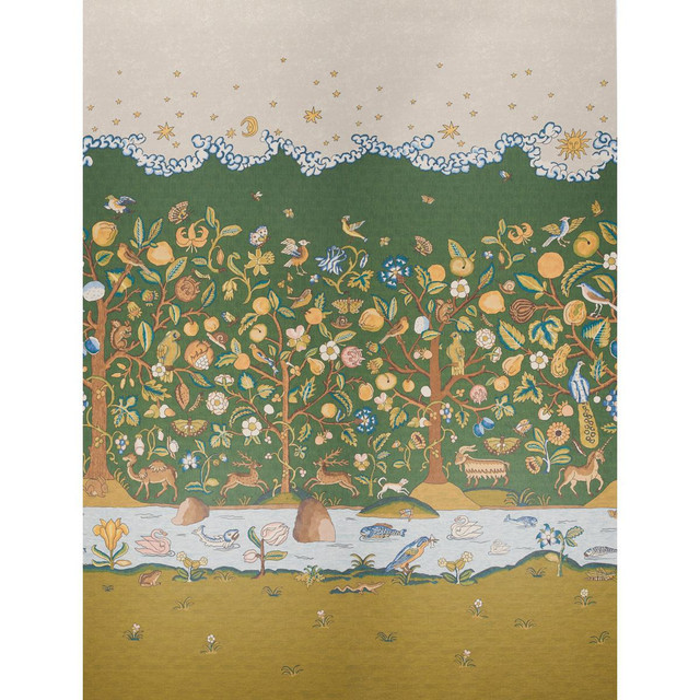 Chaucer'S Forest Document 5013290 by Schumacher Designer Wallpaper Panels Collection 108.0" - Swanky Fabrics -