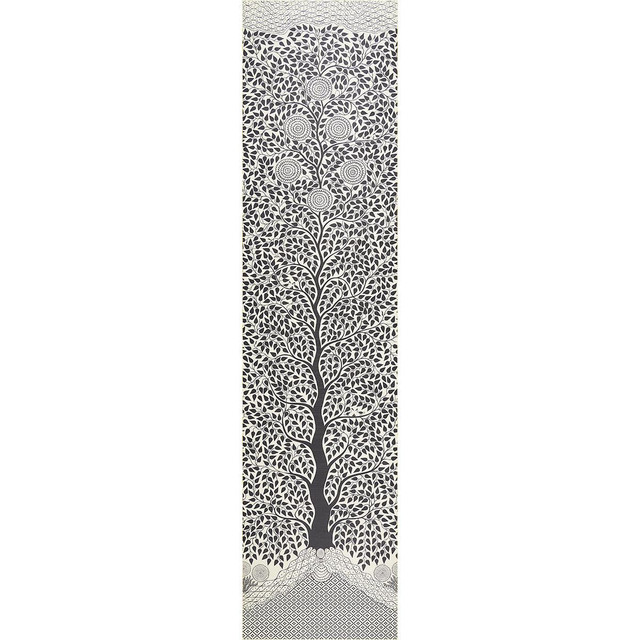 Kayon Sisal Panel Black 5013723 by Schumacher Designer Wallpaper Textured Wallcoverings & Printed Grasscloths 35.0" - Swanky Fabrics -