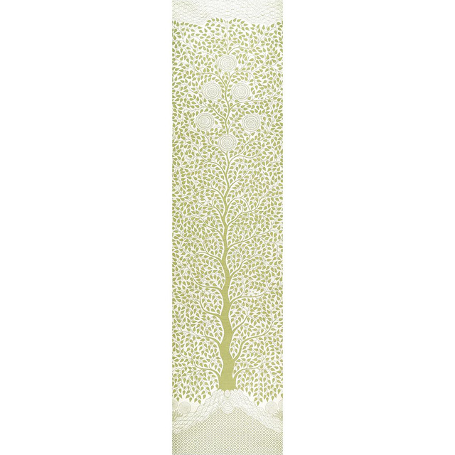 Kayon Sisal Panel Soft Green 5013721 by Schumacher Designer Wallpaper Textured Wallcoverings & Printed Grasscloths 35.0" - Swanky Fabrics -