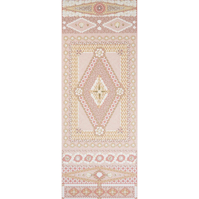 Shell Grotto Panel B Coral 5015167 by Schumacher Designer Wallpaper Mary Mcdonald 54.0" - Swanky Fabrics -