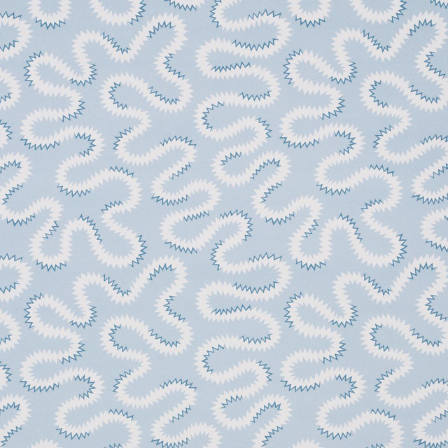 Zoelie Sky 5014241 by Schumacher Designer Wallpaper New Traditional: Provenal 13.5" - Swanky Fabrics -