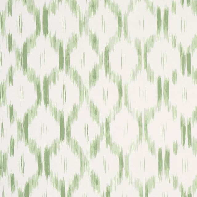 Santa Monica Leaf Green 5014372 by Schumacher Designer Wallpaper Mark D. Sikes 27.0" - Swanky Fabrics -