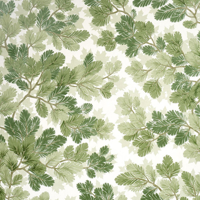 Covey Hedge Sage 5016072 by Schumacher Designer Wallpaper A Country Life 27.0" - Swanky Fabrics -