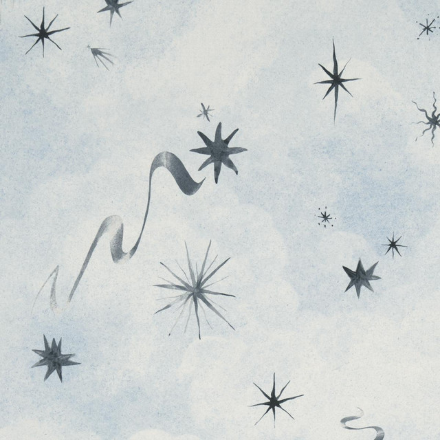 Luminaries Clear Blue 5016010 by Schumacher Designer Wallpaper Backdrop X Xavier Donnelly 27.0" - Swanky Fabrics -