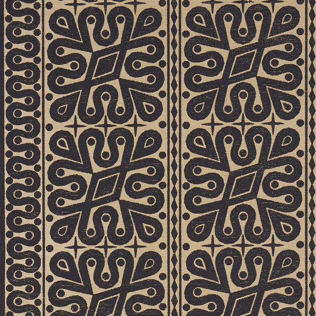Borneo Grasscloth Black 5015412 by Schumacher Designer Wallpaper Celerie Kemble 34.0" - Swanky Fabrics -