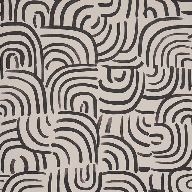 New Beat Carbon 5013695 by Schumacher Designer Wallpaper Backdrop 27.0" - Swanky Fabrics -
