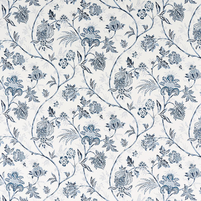 Chinoiserie Vine Cobalt 5014350 by Schumacher Designer Wallpaper Mark D. Sikes 18.0" - Swanky Fabrics -