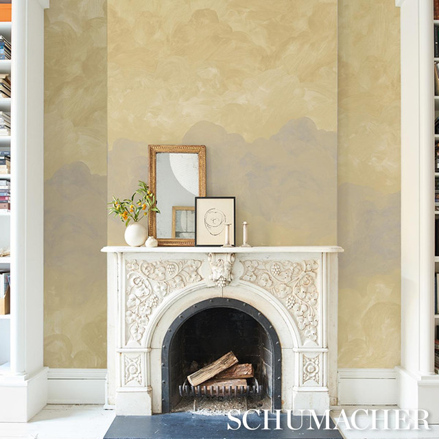 Painted Sky Sunbeam 5016020 by Schumacher Designer Wallpaper Backdrop X Xavier Donnelly 54.0" - Swanky Fabrics -