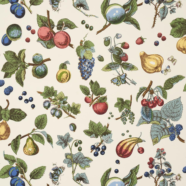 Berry Grove Ivory 5015652 by Schumacher Designer Wallpaper Schumacher Classics 27.0" - Swanky Fabrics -
