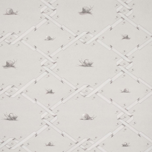 Ouvrez Moi Grey 5014511 by Schumacher Designer Wallpaper Charlap Hyman & Herrero 22.0" - Swanky Fabrics -