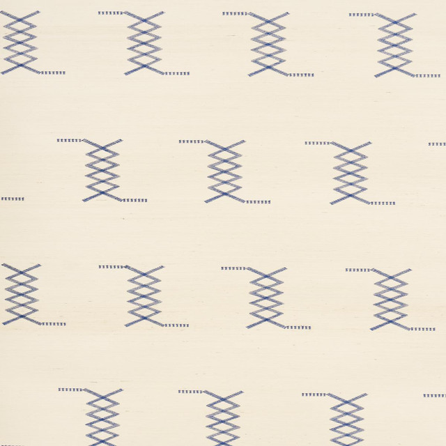 Kin Sisal Embroidery Ink On Ivory 5015781 by Schumacher Designer Wallpaper Mesa - Swanky Fabrics - Kin Sisal Embroidery Ink On Ivory 5015781 by Schumacher Designer Wallpaper Mesa - Swanky Fabrics -