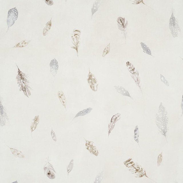 Woodland Feathers Pebble 5016060 by Schumacher Designer Wallpaper A Country Life 27.0" - Swanky Fabrics - Woodland Feathers Pebble 5016060 by Schumacher Designer Wallpaper A Country Life 27.0" - Swanky Fabrics -