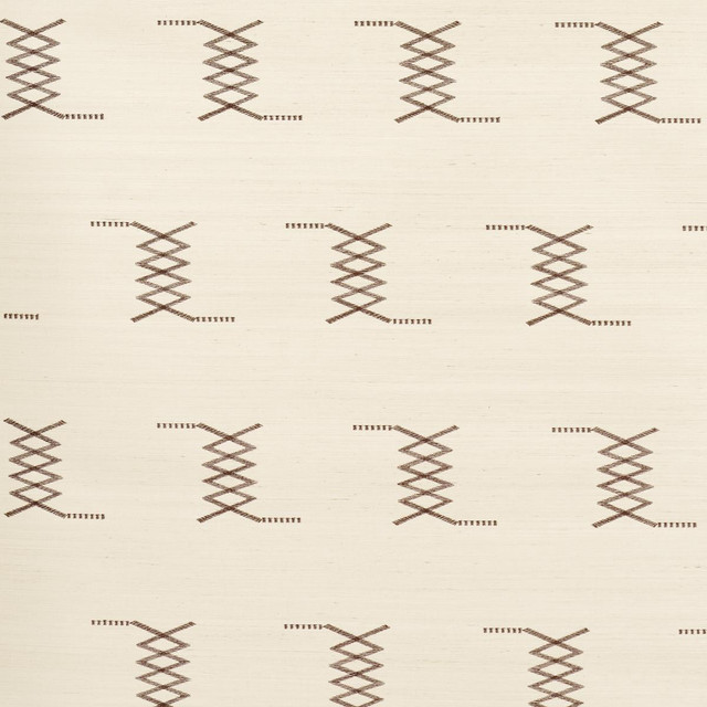 Kin Sisal Embroidery Hazel On Ivory 5015780 by Schumacher Designer Wallpaper Mesa - Swanky Fabrics - Kin Sisal Embroidery Hazel On Ivory 5015780 by Schumacher Designer Wallpaper Mesa - Swanky Fabrics -
