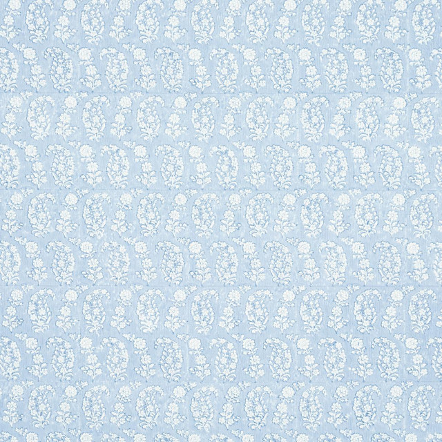 Arita Block Print Cornflower 5015240 by Schumacher Designer Wallpaper Jacaranda 3.0" - Swanky Fabrics -