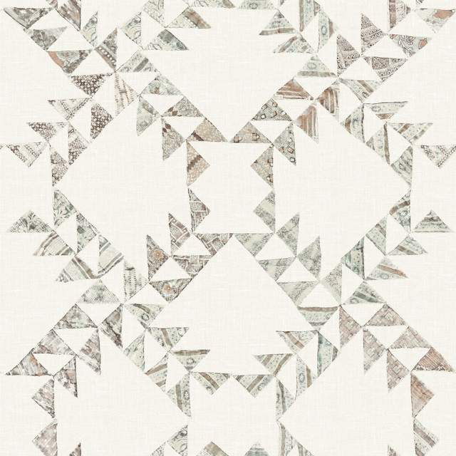 Scrap Quilt Light Brown Wallpaper by Chesapeake Designer Yellowstone Covers about 56.4 square feet 20.5-in by 33-ft long roll Prepasted 20.5 - Swanky Fabrics - Scrap Quilt Light Brown Wallpaper by Chesapeake Designer Yellowstone Covers about 56.4 square feet 20.5-in by 33-ft long roll Prepasted 20.5 - Swanky Fabrics -