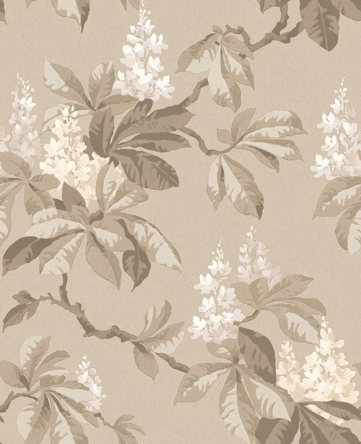 Chestnut Beige Floral Wallpaper by Advantage Designer Westbury Forest Covers about 56.4 square feet 20.5-in by 33-ft long roll Unpasted 25.2 - Swanky Fabrics - Chestnut Beige Floral Wallpaper by Advantage Designer Westbury Forest Covers about 56.4 square feet 20.5-in by 33-ft long roll Unpasted 25.2 - Swanky Fabrics -