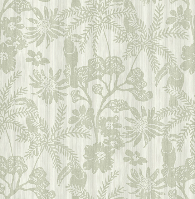 Jacaranda Sage Tropical Trail Wallpaper by A-Street Prints Designer Harmony Covers about 56.4 square feet 20.5-in by 33-ft long roll Unpasted 20.86 - Swanky Fabrics - Jacaranda Sage Tropical Trail Wallpaper by A-Street Prints Designer Harmony Covers about 56.4 square feet 20.5-in by 33-ft long roll Unpasted 20.86 - Swanky Fabrics -