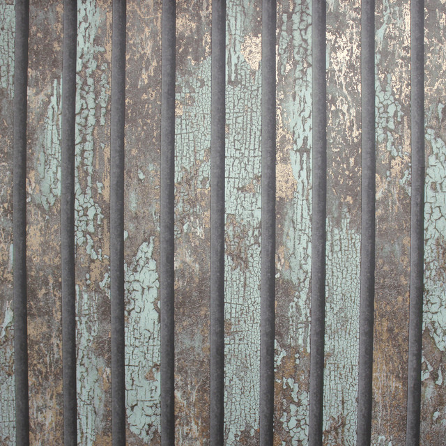 Oxidize Teal Vertical Slats Wallpaper by Fine Decor Designer Medley Covers about 56.4 square feet 20.5-in by 33-ft long roll Unpasted 0 - Swanky Fabrics - Oxidize Teal Vertical Slats Wallpaper by Fine Decor Designer Medley Covers about 56.4 square feet 20.5-in by 33-ft long roll Unpasted 0 - Swanky Fabrics -