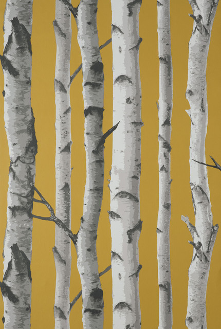 Chester Mustard Birch Trees Wallpaper by Fine Decor Designer Medley Covers about 56.4 square feet 20.5-in by 33-ft long roll Unpasted 20.9 - Swanky Fabrics - Chester Mustard Birch Trees Wallpaper by Fine Decor Designer Medley Covers about 56.4 square feet 20.5-in by 33-ft long roll Unpasted 20.9 - Swanky Fabrics -