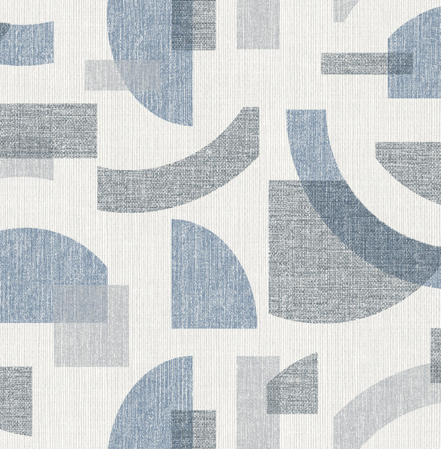 Fulton Blue Shapes Wallpaper by A-Street Prints Designer Solace Covers about 56.4 square feet 20.5-in by 33-ft long roll Unpasted 20.86 - Swanky Fabrics - Fulton Blue Shapes Wallpaper by A-Street Prints Designer Solace Covers about 56.4 square feet 20.5-in by 33-ft long roll Unpasted 20.86 - Swanky Fabrics -
