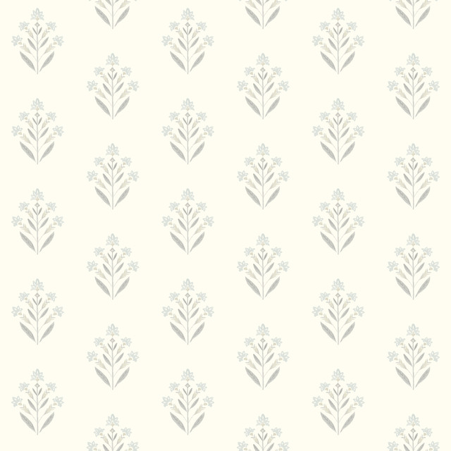 Kova Light Blue Floral Crest Wallpaper by Chesapeake Designer Kinfolk Covers about 56.4 square feet 20.5-in by 33-ft long roll Prepasted 4.1 - Swanky Fabrics - Kova Light Blue Floral Crest Wallpaper by Chesapeake Designer Kinfolk Covers about 56.4 square feet 20.5-in by 33-ft long roll Prepasted 4.1 - Swanky Fabrics -