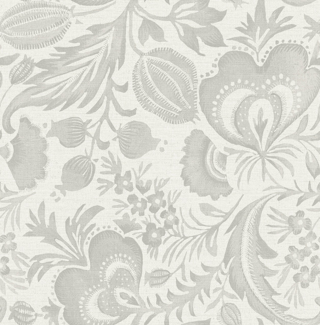 Culver Grey Jacobean Wallpaper by A-Street Prints Designer Scott Living III Covers about 56.4 square feet 20.5-in by 33-ft long roll Unpasted 20.9 - Swanky Fabrics - Culver Grey Jacobean Wallpaper by A-Street Prints Designer Scott Living III Covers about 56.4 square feet 20.5-in by 33-ft long roll Unpasted 20.9 - Swanky Fabrics -